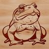 Wild Toad SVG Design A digital illustration of a toad in a simple style, suitable for use in various design projects.