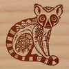 A realistic illustration of a lemur, a type of wild animal found in Madagascar, created as vector art.