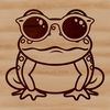 Wild Amphibian Portrait A simple line drawing of a wild toad wearing sunglasses.
