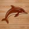 Beautiful Dolphin Clip Art Design A digital illustration of a dolphin in a vector format.
