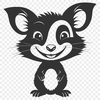 A vector graphic representation of a wild possum animal, suitable for various design applications.