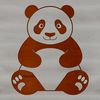 Wild China Native Animal Portrait A digital illustration of a giant panda, a wild animal native to China.