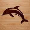 Dolphin SVG Graphic Art A stylized illustration of a dolphin in vector format, suitable for digital and print applications.