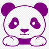 Cute Panda Animal SVG Design A simplified illustration of a giant panda in its natural habitat.