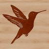 An intricately designed vector image of a hummingbird in motion, highlighting its unique shape and flight patterns.