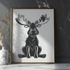 Wild Woodland Creatures Illustration An illustration of a moose in the wild, depicted in a vector style.