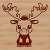 North American Wildlife Icon Large North American wild animal with distinctive antlers.