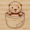 A water-dwelling mammal with a thick coat and webbed feet.