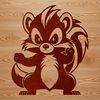 Free Skunk Clip Art for Digital Design SVG graphic representation of a skunk, suitable for digital design applications.