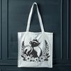 Free SVG Vector Art of a Natural Skunk Scene A vector illustration of a skunk in a natural environment with subtle floral patterns.