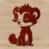 Cute Skunk SVG Clip Art A simple illustration of a skunk, a wild animal known for its distinctive odor.