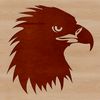 Vector Bird Silhouette Art A detailed illustration of an eagle's head with sharp features, suitable for vector design projects.
