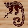 Exotic Forest Creature Illustration An ornate illustration of a wild lemur in vector art format.