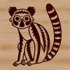 Wild animal silhouette, Lemur vector art illustration, suitable for various graphic design projects.