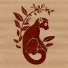 Floral Lemur Illustration Illustrative lemur in a floral environment, suitable for vector design and cutting machine templates.