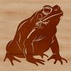 Toad Illustration in Digital Design A digital illustration of a wild toad in a detailed design.