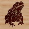 SVG Art of a Toad A digital illustration of a wild animal, specifically a toad, created as a vector art design.