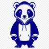A detailed illustration of a badger's face with distinctive white stripes on its forehead.