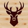 Wildlife Illustration SVG File A detailed illustration of a deer's head, suitable for vector design.