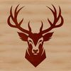 Wildlife Silhouette - Deer Design A detailed illustration of a deer's head with intricate features, suitable for vector art designs.