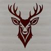 Wild deer head illustration in vector format for digital design and crafting.