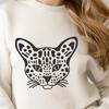 Big Cat SVG Graphic Design Asset A wild ocelot's head in vector format, suitable for editing and customization.