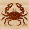 Crustacean Art Design SVG A detailed illustration of a crab, featuring a realistic rendering of its shell and legs.