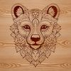 An ornate design featuring the face of a wild animal, suitable for various digital and craft projects.