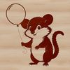 Free Vector Possum Illustration Detailed vector art of a possum, suitable for cutting machines and design software.