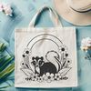 Floral Wildlife Design Vector Art A wild skunk in a floral setting, designed as vector art for commercial or personal use.