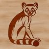Illustration of a small wild primate, a lemur.