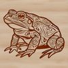 Colorful Amphibian Artwork A colorful illustration of a wild toad with ornate details, suitable for vector art projects.