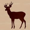 An outline vector design of a deer suitable for various craft projects.