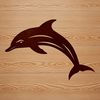 An outline vector graphic of a marine mammal commonly found in coastal waters worldwide.
