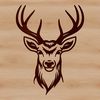 A detailed illustration of a deer's head in vector format, suitable for various uses.