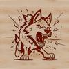 Free Wild Wolf Vector Art A wild wolf breaking through a broken wall, created as vector art.