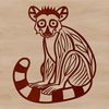 Cute Wild Animal Graphic Illustrative lemur graphic in vector format.