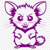 A detailed illustration of a possum, suitable for vector art projects.