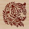 Free Vector Art of a Tiger's Face A realistic illustration of a tiger's head, suitable for vector art designs.