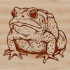 Cute Toad Illustration Illustration of a toad in vector format for graphic design projects.
