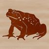 Whimsical Wild Toad Vector Design A digital illustration of a toad in vector format, suitable for cutting machine designs or stencils.