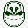 A detailed illustration of a badger with distinctive white stripes on its face, suitable for vector art projects.