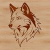 Vector Wolf Head Icon A high-quality SVG representation of a wild animal, ideal for digital craft projects and commercial use.