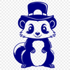 Wild Skunk Illustration in SVG Format A simple vector illustration of a skunk, a wild animal known for its distinctive odor.