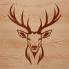 An isolated SVG image of a deer's profile, ideal for crafting and digital art applications.