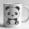 Natural Environment Graphic A detailed illustration of a wild panda in a natural environment.