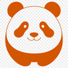 Panda Silhouette Illustration A detailed illustration of a panda, a wild animal native to China, suitable for vector art and design projects.