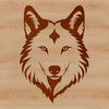 Wildlife Illustration - Vector Wolf Head A detailed vector illustration of a wolf's head, suitable for various design applications.