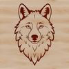 Free Vector Wolf Graphic A graphic illustration of a wolf's head, suitable for vector design.