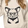 Possum Portrait in Simple Illustration Style A digital illustration of a possum wearing glasses, depicted in a simple yet detailed style.